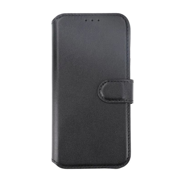 iPhone 15 Plus Plånboksfodral Läder Rvelon - Svart