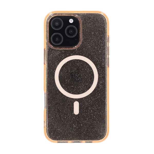 iPhone 16 Pro Max Rvelon TPU Mobile Case with MagSafe - Glitter Gold