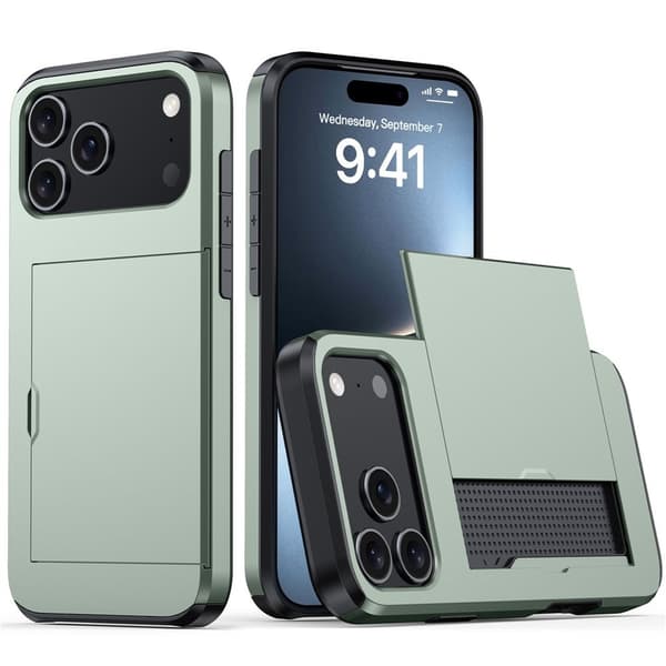 Case with Card Holder iPhone 18 Pro, iPhone 17 Pro - Green