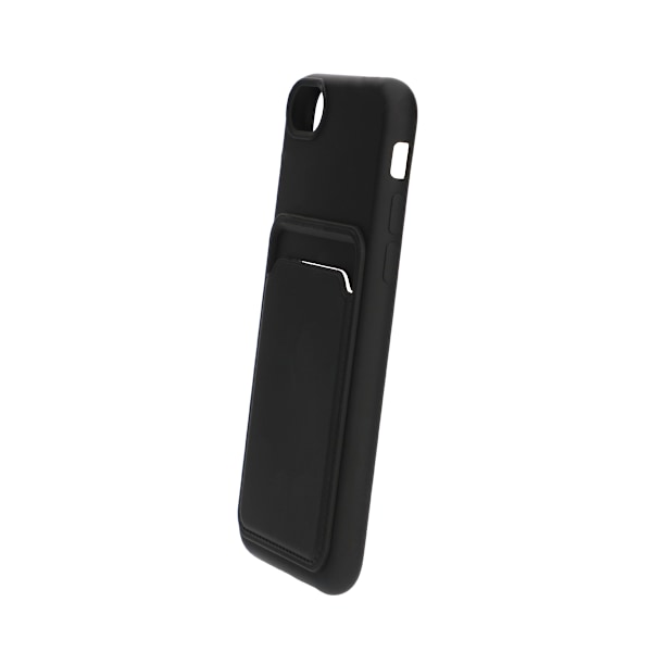 iPhone 7/8/SE (2020/2022) Silikonskal med Korthållare - Svart