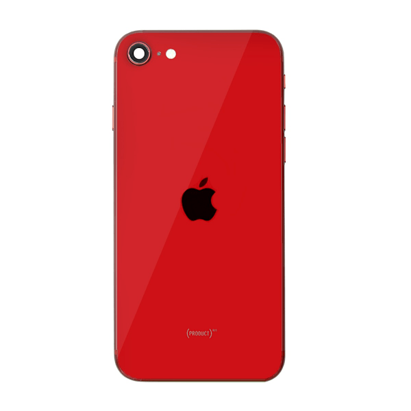 iPhone SE 2020 Baksida med Komplett Ram - Röd