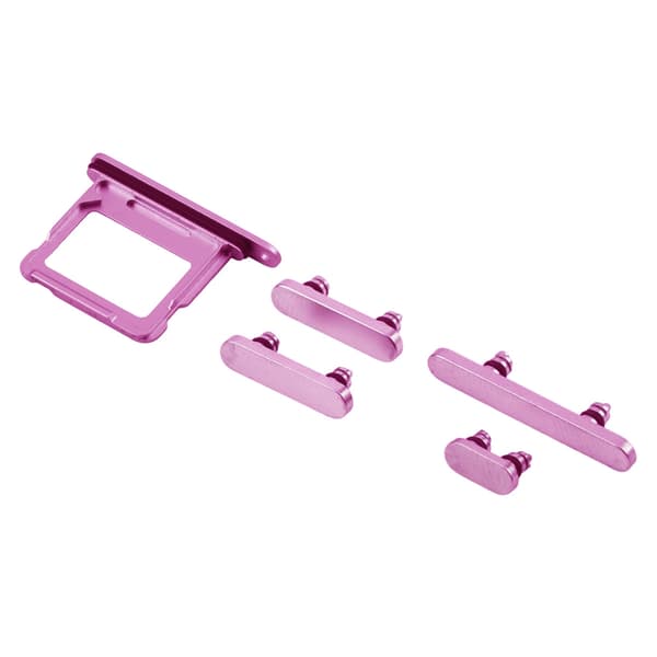 Buttons and SIM Card Holder for iPhone 16 and 16 Plus - Pink