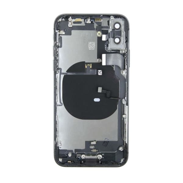 iPhone X Komplett Baksida Med Alla Flex Kablar samt tejp - Original Svart