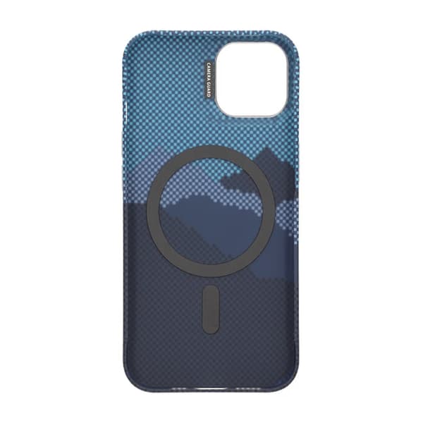 Mobile case with Magsafe and stand for iPhone 13 and 14 - Mountain Blue