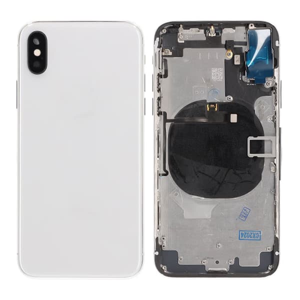 iPhone X Back Cover with Full Frame Premium - Silver