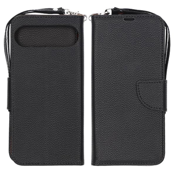 Wallet Case with Stand for Google Pixel 9 - Black and Brown