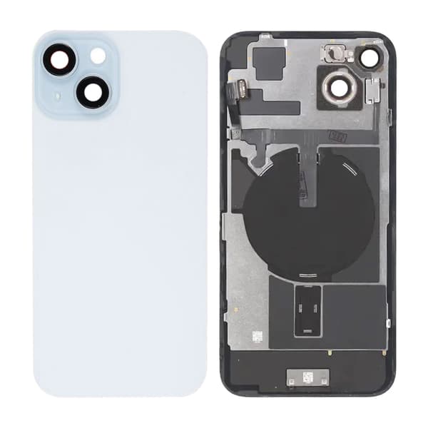 iPhone 15 Plus Back Glass with small parts - White