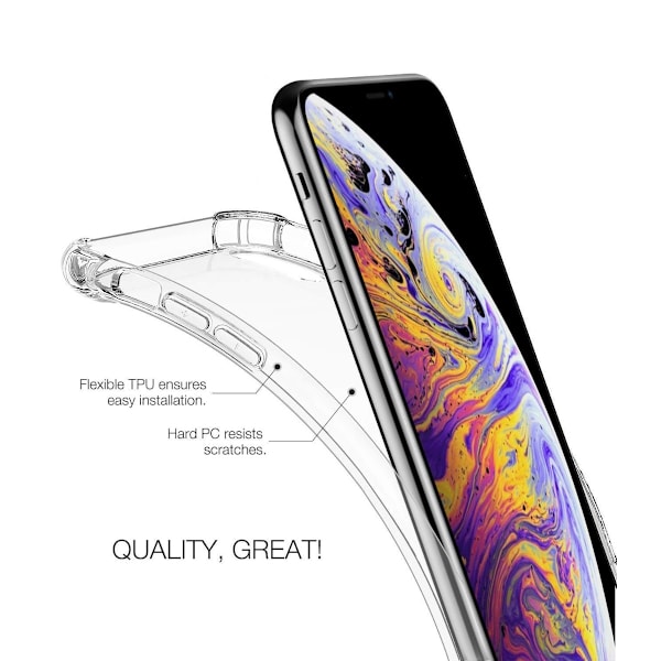 Stöttåligt Mobilskal iPhone XS Max - Transparent