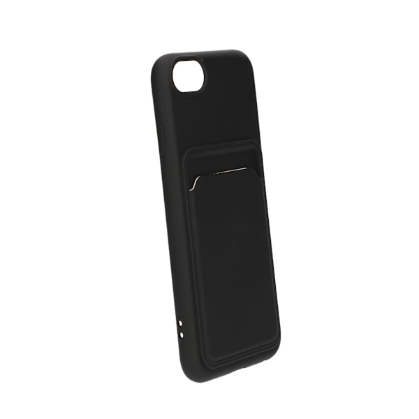 iPhone 7/8/SE (2020/2022) Silikonskal med Korthållare - Svart
