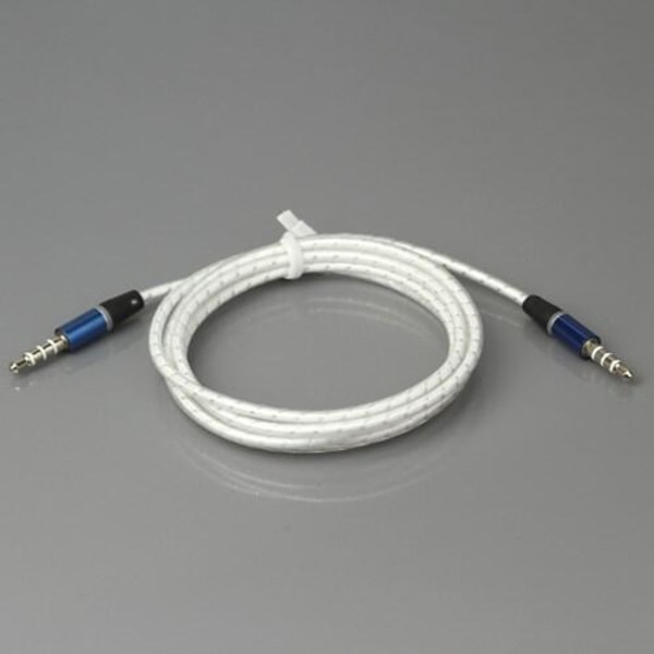 AUX-kabel 3.5mm, Vit/Silver