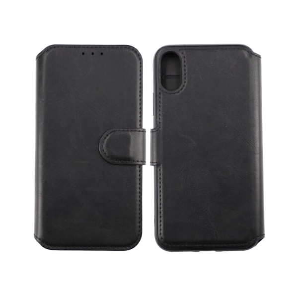 iPhone X/XS Plånboksfodral Extra Kortfack Rvelon - Svart