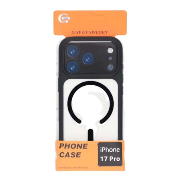 Case for iPhone 17 Pro with MagSafe and Camera Protection with Black