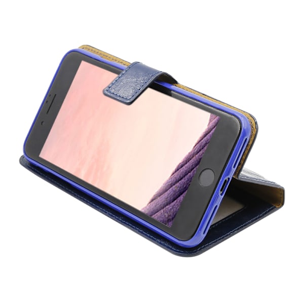 iPhone 7/8 Plus Plånboksfodral med Avtagbart Skal - Blå