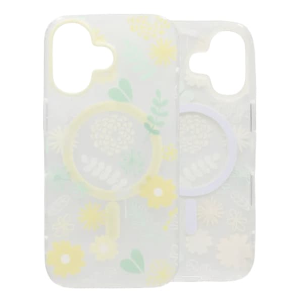 Matt MagSafe-skal med blommor för iPhone 17 - Gul