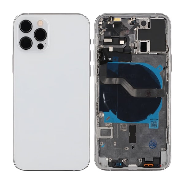 iPhone 12 Pro Back Cover with Complete Frame OEM - White