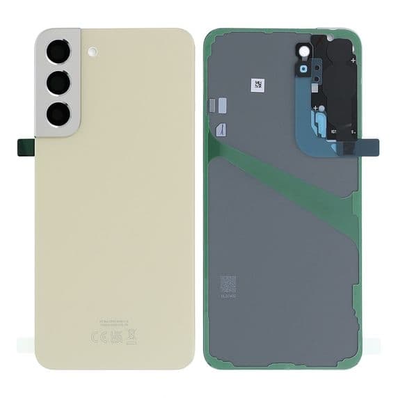 Original Samsung Galaxy S22 Plus (SM-S906B) Baksida med tejp  - Cream Svart