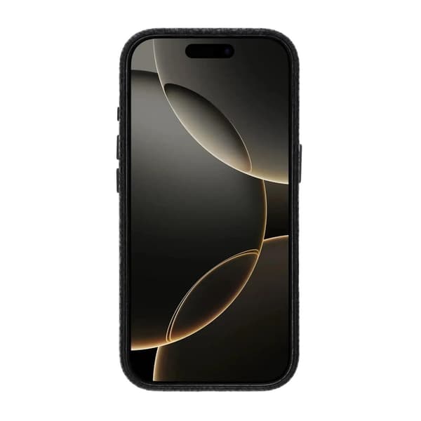 Crystal Grain Full Wrap Magnetic PU Leather Case For iPhone 16 Pro Black