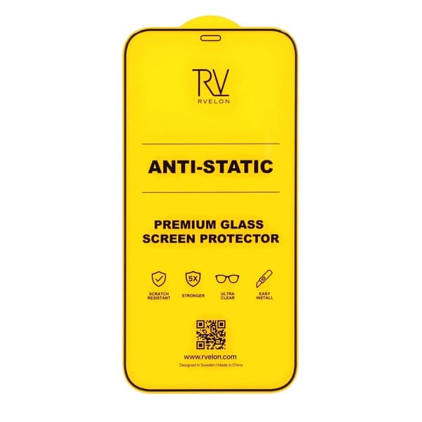 Rvelon Skärmskydd för iPhone 12 och 12 Pro - 2.5D Härdat Glas - Bulk