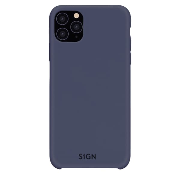 SiGN Liquid Silicone Case för iPhone 11 Pro Max - Blå Svart