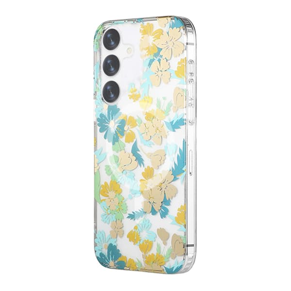 Samsung Galaxy S24 Plus Phone Case Magnet - Flowers Turquoise