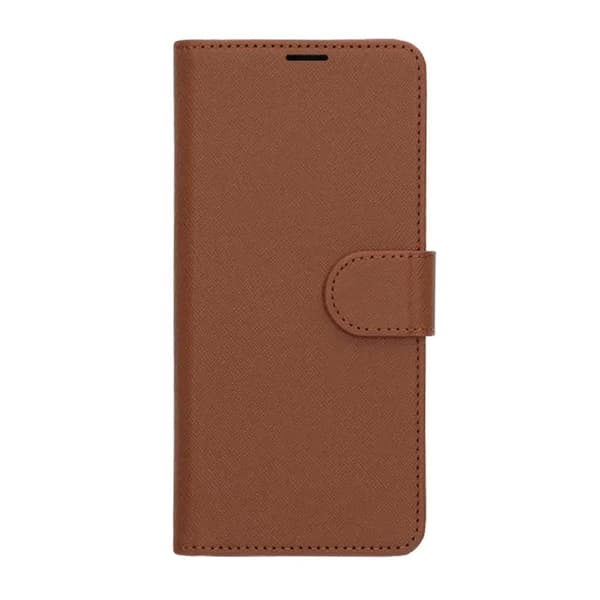 Flip Stand Leather Wallet Case For Samsung A06 Brown
