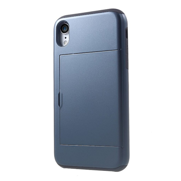 IPhone XR case with a card holder - Dark blue