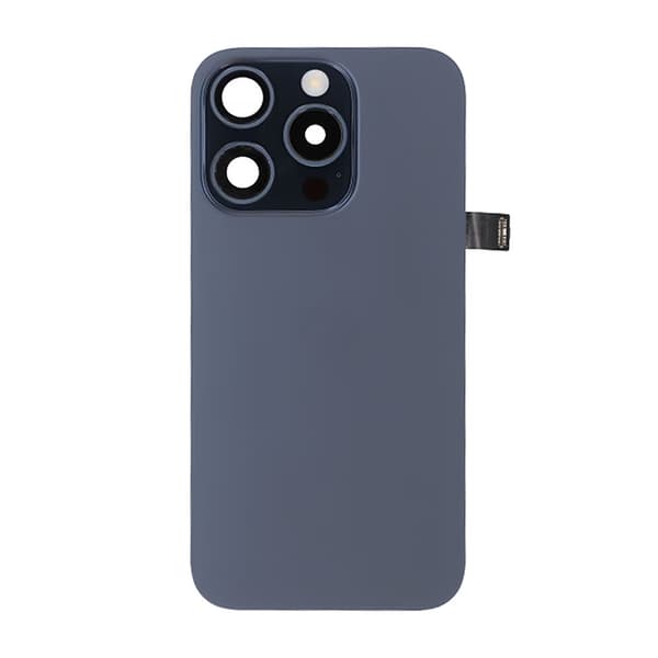 iPhone 15 Pro Baksida Glas Komplett OEM - Titanblå