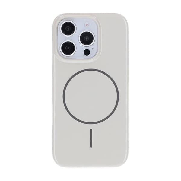Glossy design Magnetic Case For iPhone 16 Pro White