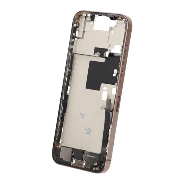 Middle frame with small parts for iPhone 16 Pro Max - Sand colored Titanium OEM