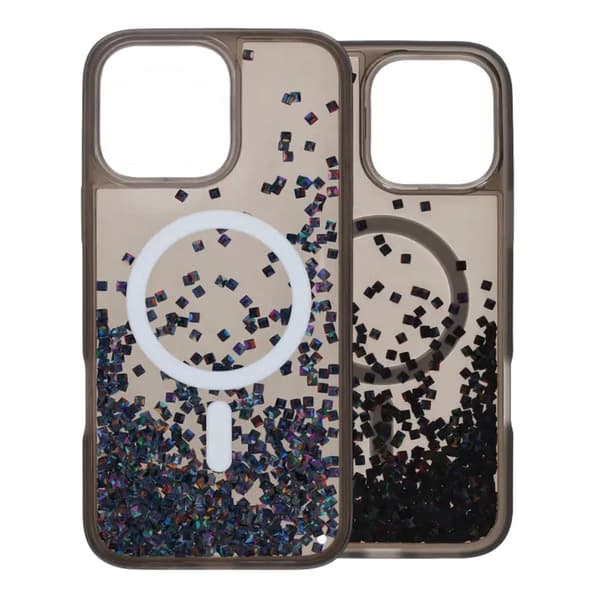 Glittrigt Mobilskal med Paljetter för iPhone 16 Pro - Svart