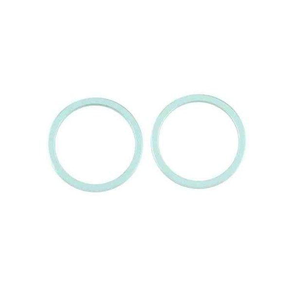 iPhone 12 Mini Linsskydd med Metallram - Grön (2-pack)