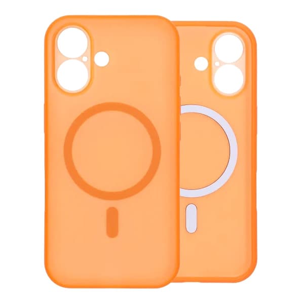Slimmat MagSafe-skal med kameraskydd för iPhone 16 - Orange