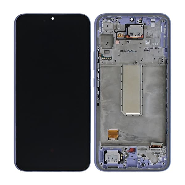Samsung Galaxy A34 Skärm med LCD Display med Ram Violett - Original Svart