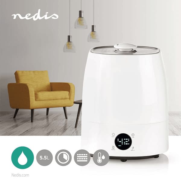 Nedis Luftfuktare 110W - Vit Svart