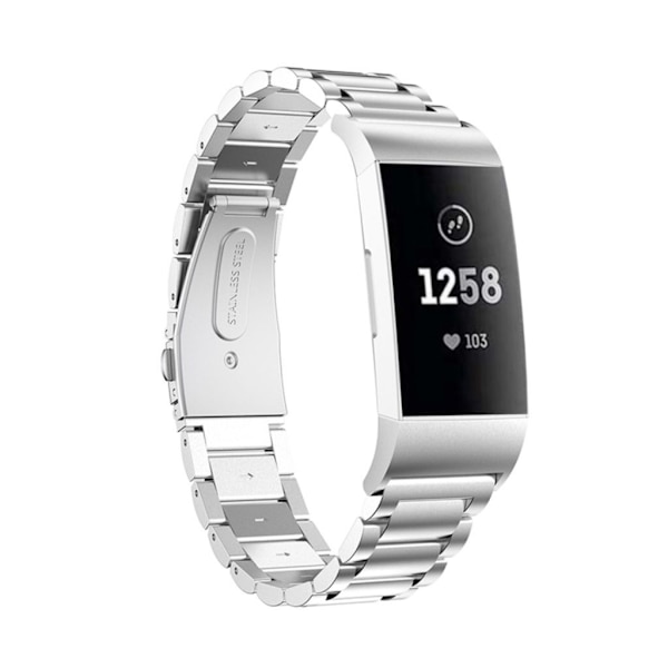 Fitbit Charge 4 Stainless steel watch strap - Silver