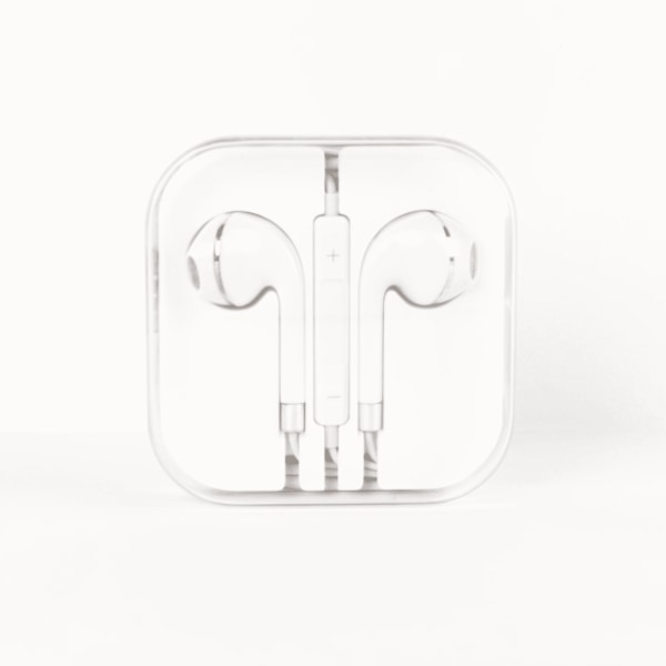 Hörlurar In-Ear med Mikrofon - 3,5 mm - Vit/Silver