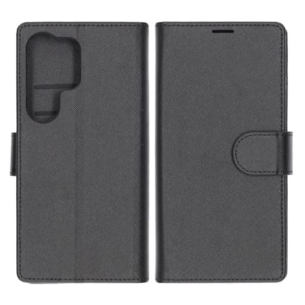 Samsung Galaxy S25 Ultra Wallet Case with Stand - Black