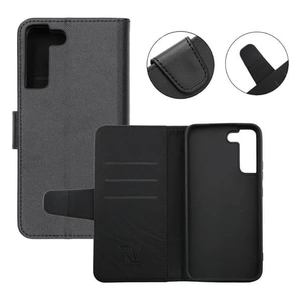 Samsung Galaxy S22 Plus Plånboksfodral med Extra Kortfack Rvelon - Svart