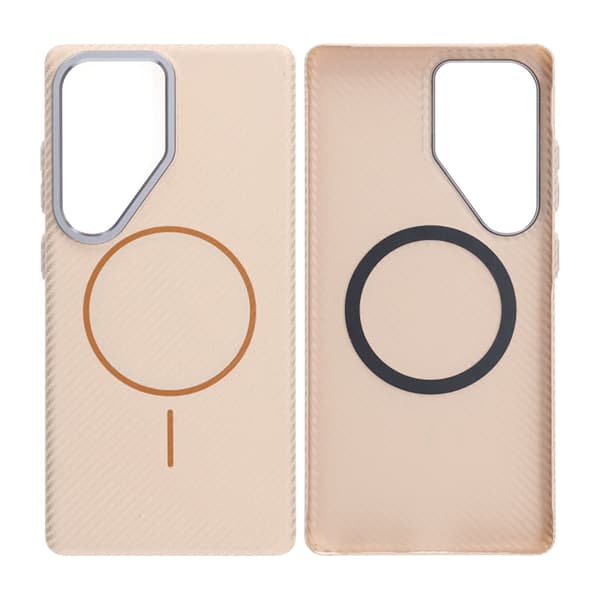 Samsung Galaxy S25 Ultra Mobile Case Carbon Patterned - Gold