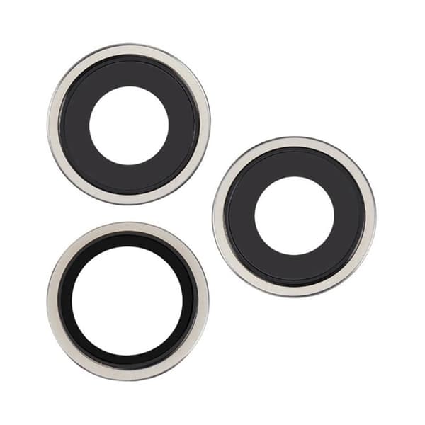 Camera Lens with Metal Frame iPhone 15 Pro Max - White