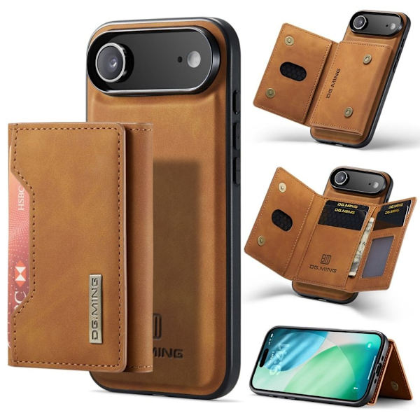 DG.MING iPhone Air Case with Wallet - Brown
