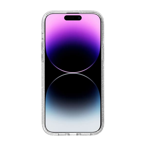 iPhone 14 Mobile Case Shockproof with Glitter - Transparent