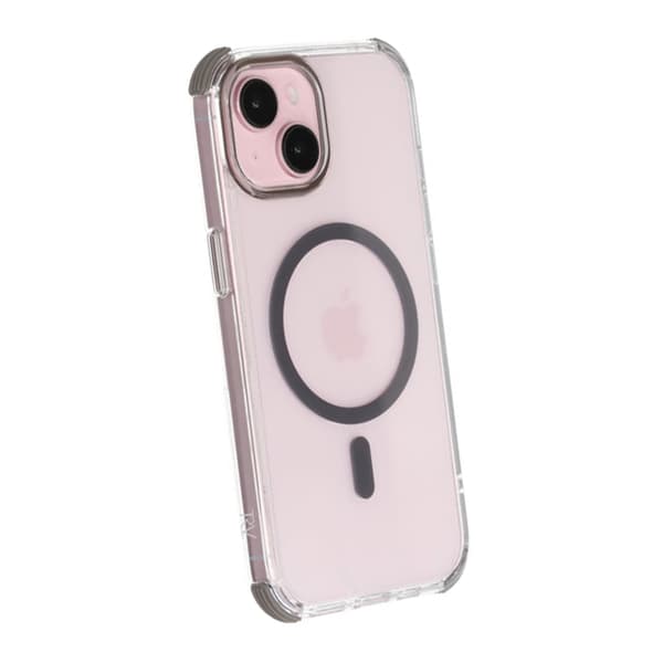 iPhone 15 Rvelon Mobile Case Magnet with Edge Protection - Gray