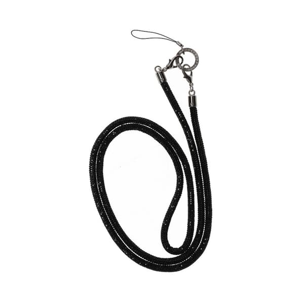 1.2m diamond mobile phone rope hanging obliquely Black