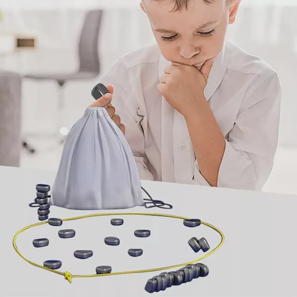 Magnetiskt Brädspel Pusselstrategispel Svart