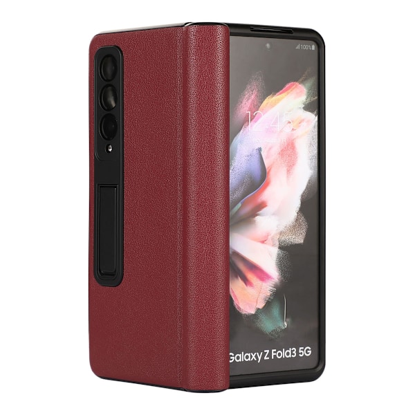 Samsung Galaxy Z Fold 3 Mobilskal Fodral Läder - Röd