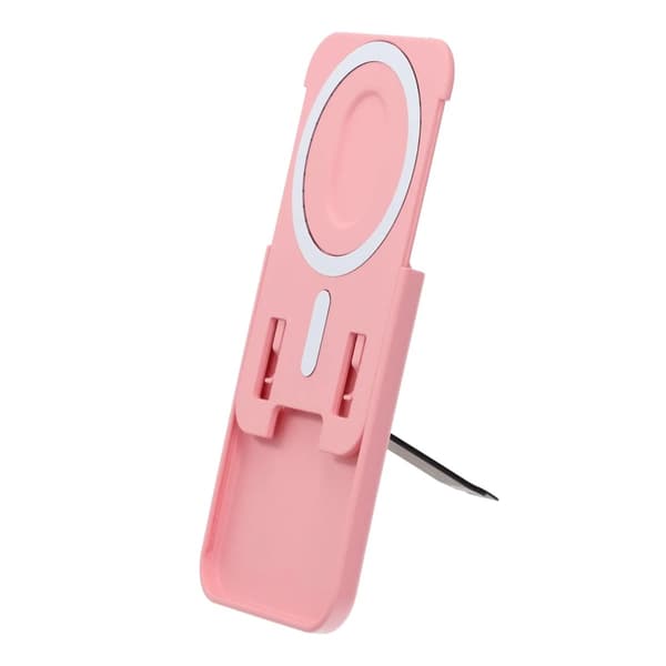 Magnetic Card Holder with Vertical Strip Kickstand Pink