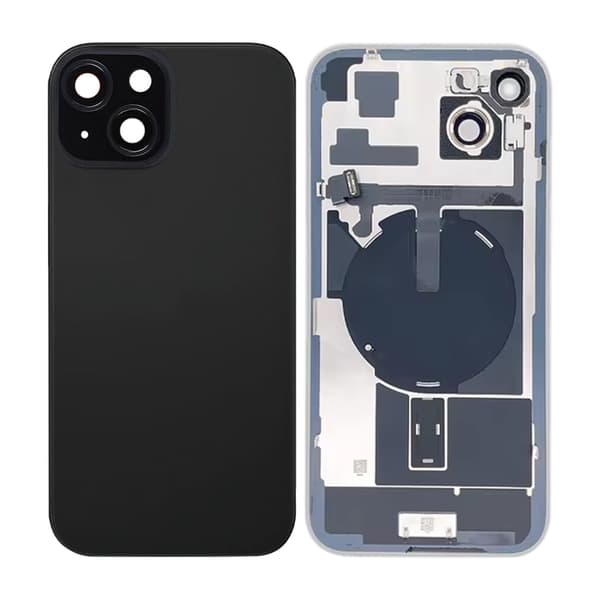 iPhone 15 Plus Back Cover Glass OEM Black With NFC flex and Small Parts and bracket