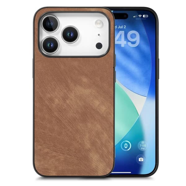Case in PU-leather iPhone 18 Pro Max, iPhone 17 Pro Max - Brown