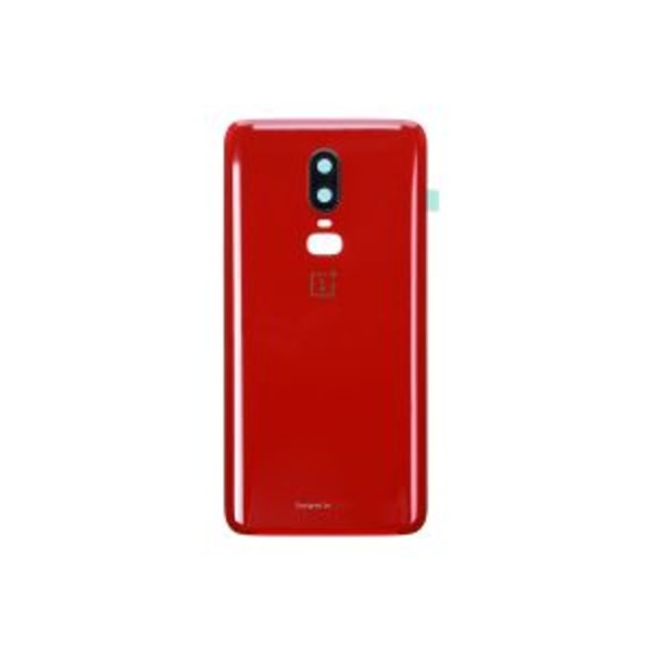 Original OnePlus 6 Baksida Med Tejp - Röd